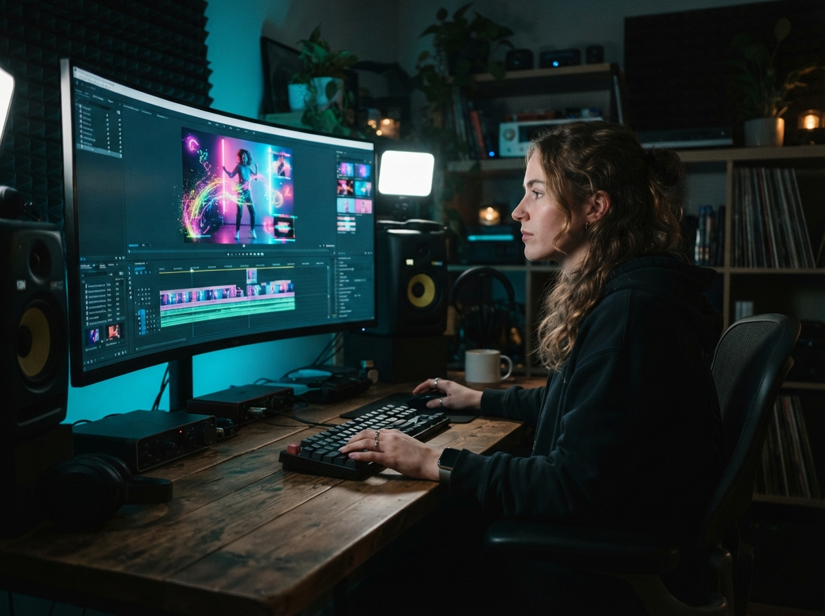 Creator experimenting with Genematic effect scenarios