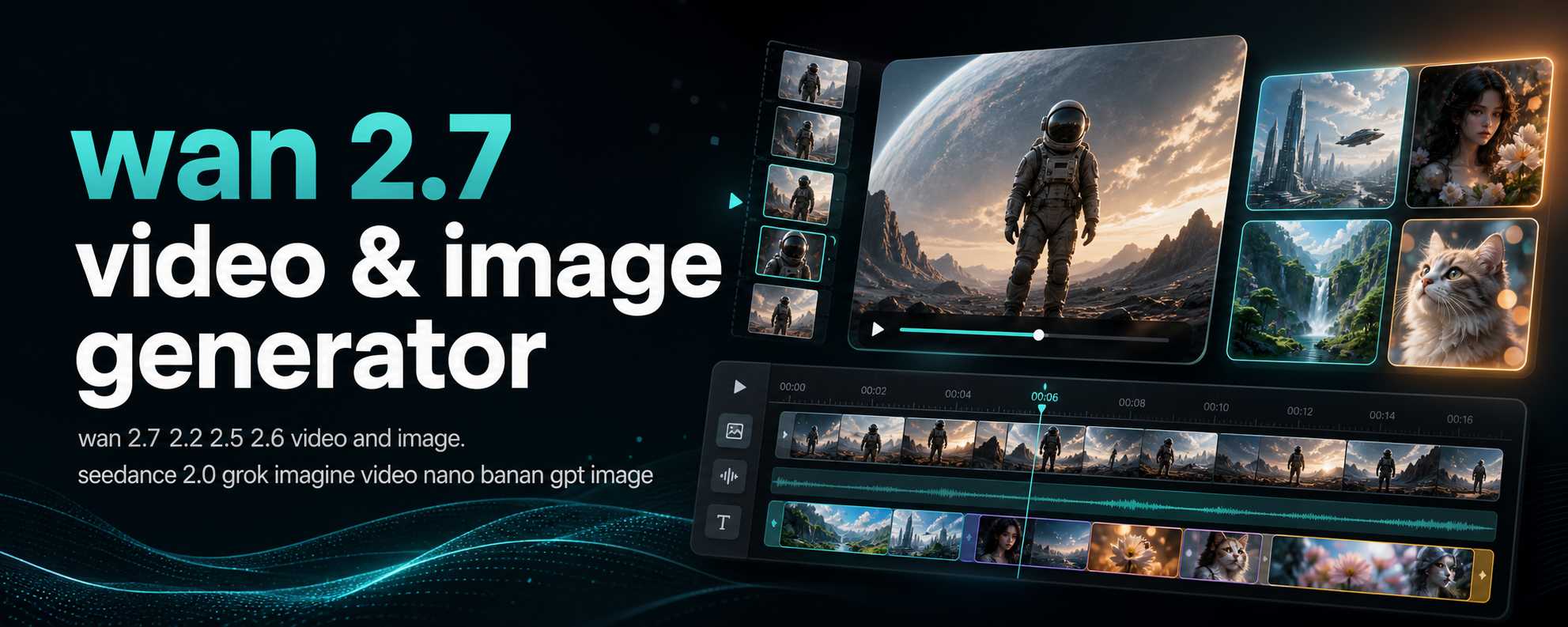 wan 2.7 video & image generator banner